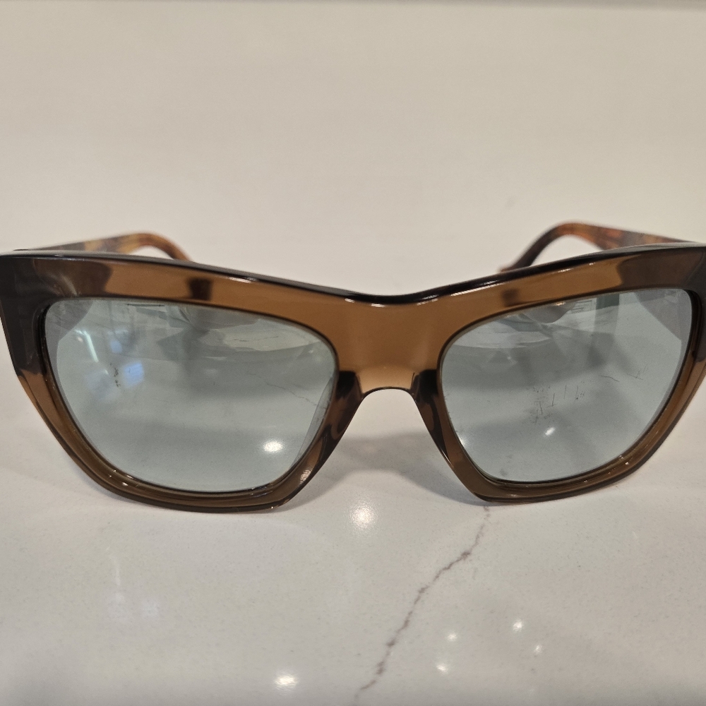 Balenciaga BA0102 Mirrored Smoke Sunglasses